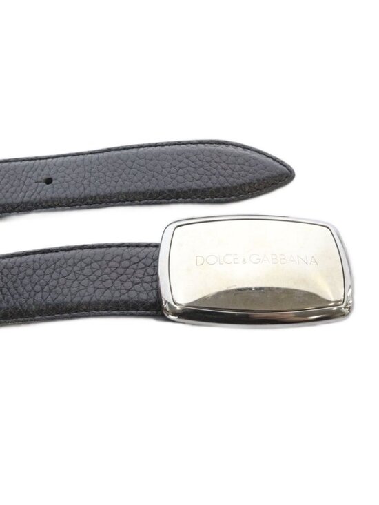 Dolce & Gabbana Belt Leather Logo 80 cm Black main image 4